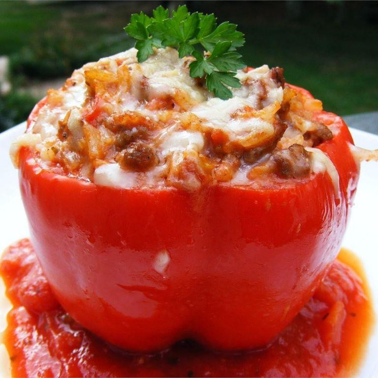 Bolognese Stuffed Bell Peppers