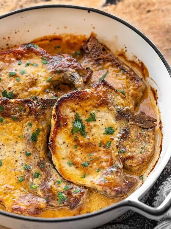 Bone-In Pork Chops with Honey Mustard Marinade