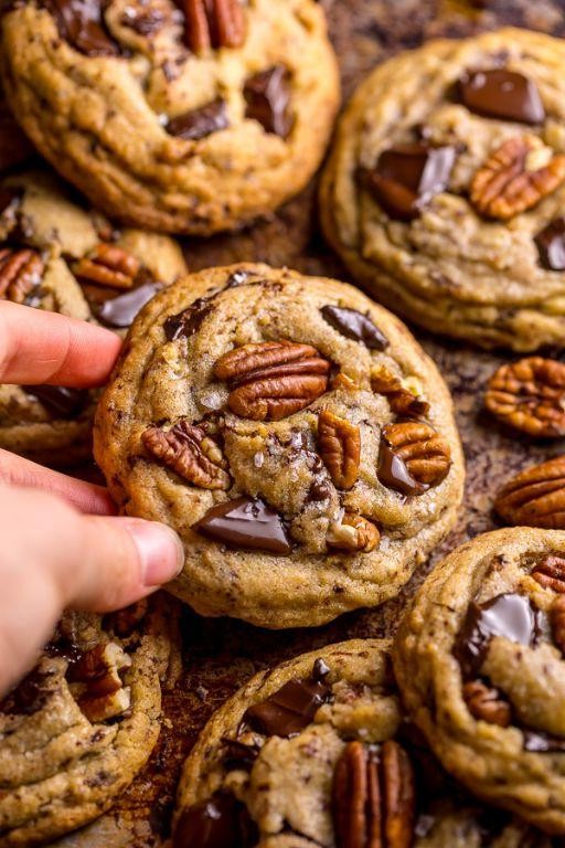 Bourbon Pecan Chocolate Chip Cookies