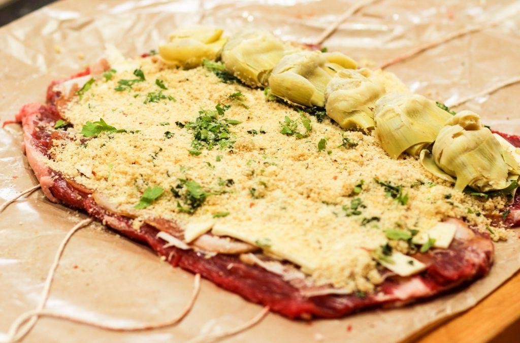 Braciole with Artichokes and Lemon Butter