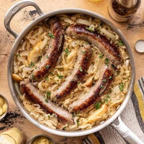 Bratwurst and Sauerkraut Bake