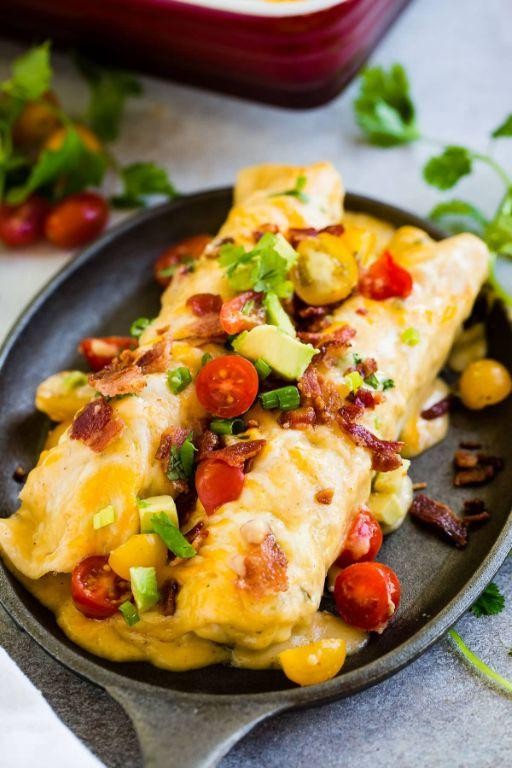 Breakfast Enchiladas with Salsa Verde