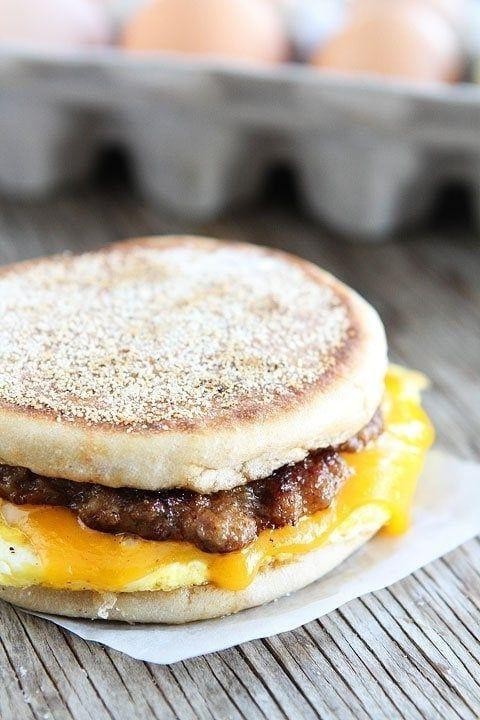 Breakfast Panini with Eggs, Cheese, and Sausage