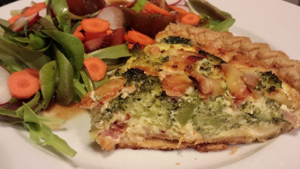 Broccoli and Ham Quiche with Gouda