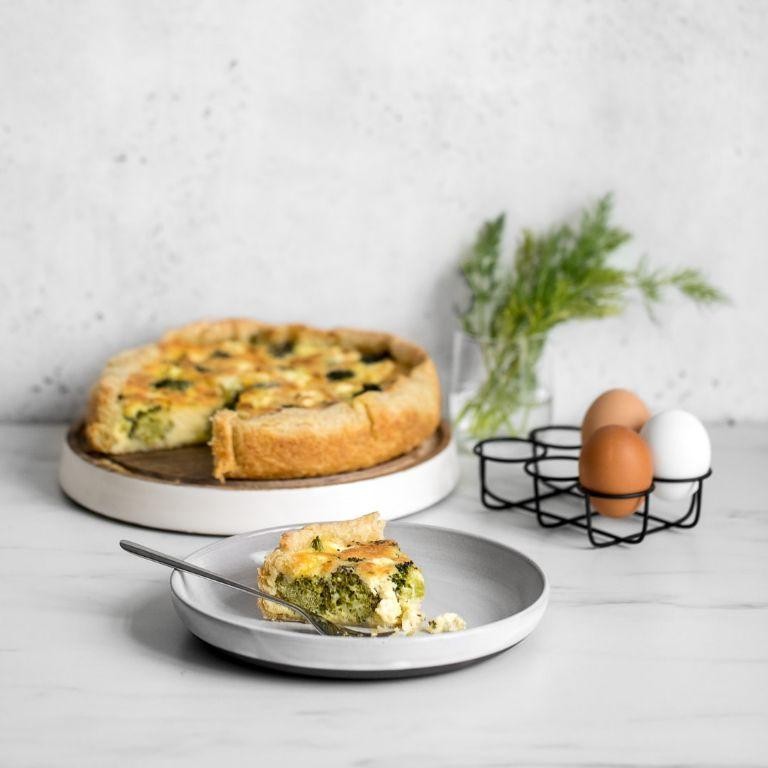 Broccoli and Ricotta Quiche with Lemon Zest