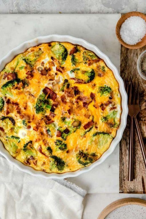 Broccoli and Sweet Potato Quiche with Cumin