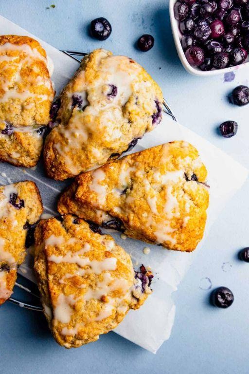 Brown Rice Flour Blueberry Scones