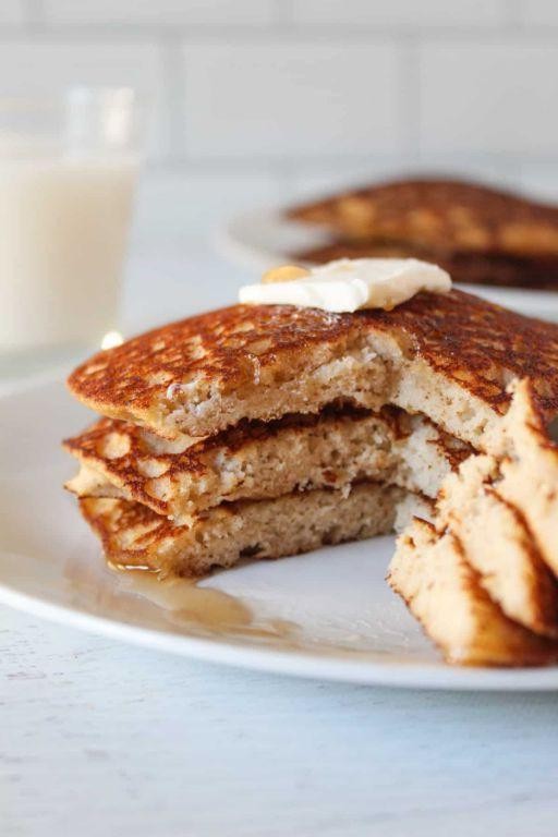 Brown Rice Flour Pancakes with Blueberries
