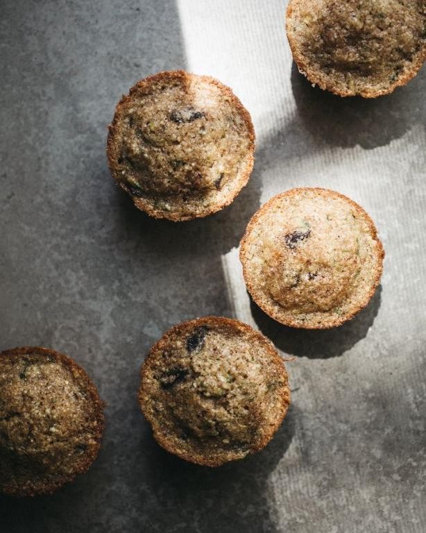 Brown Rice Flour Zucchini Muffins