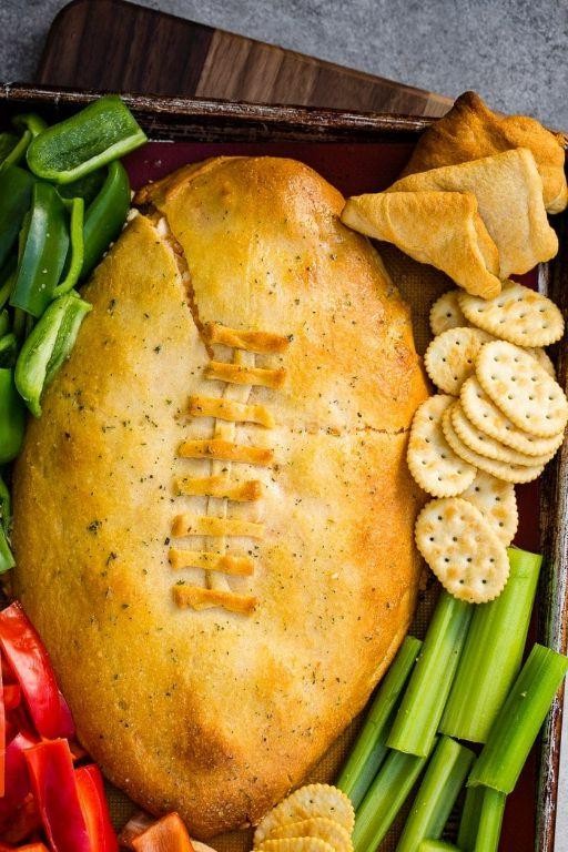 Buffalo Chicken Football Dip