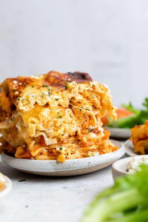 Buffalo Chicken Lasagna Casserole