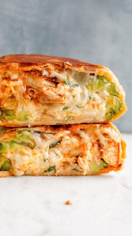 Buffalo Chicken and Egg Breakfast Burrito
