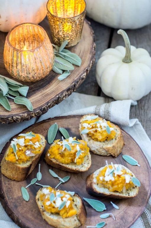 Butternut Squash and Sage Bruschetta