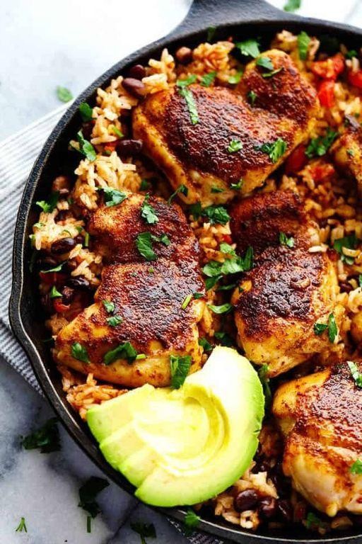 Cajun Blackened Boneless Chicken Thighs with Rice