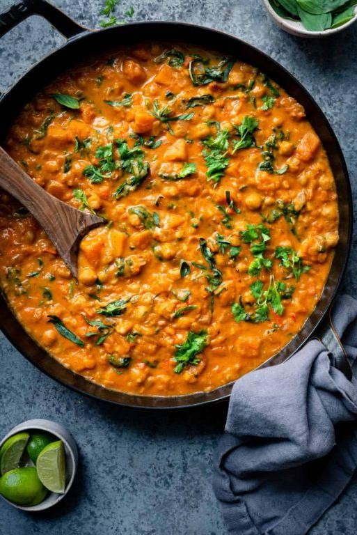 Calabaza Squash and Chickpea Curry