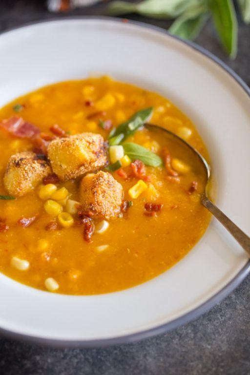 Calabaza Squash and Corn Chowder