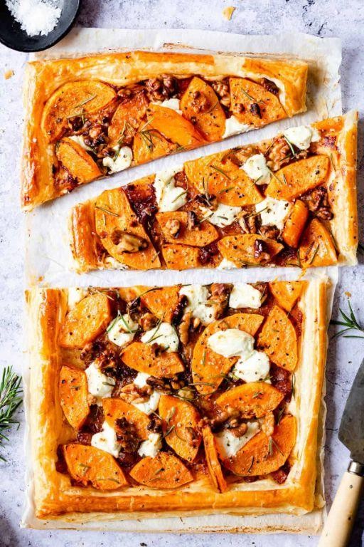 Calabaza Squash and Goat Cheese Tart