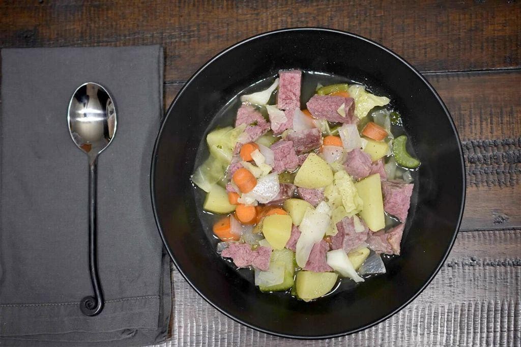 Can Cooker Corned Beef and Cabbage