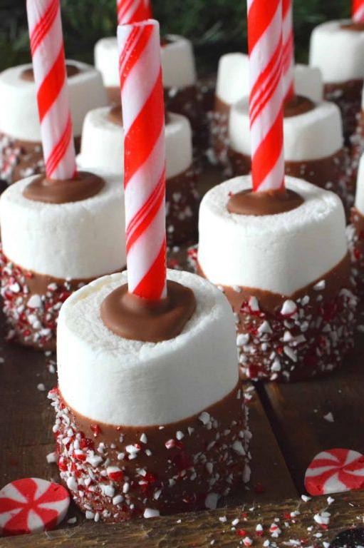 Candy Cane Marshmallows