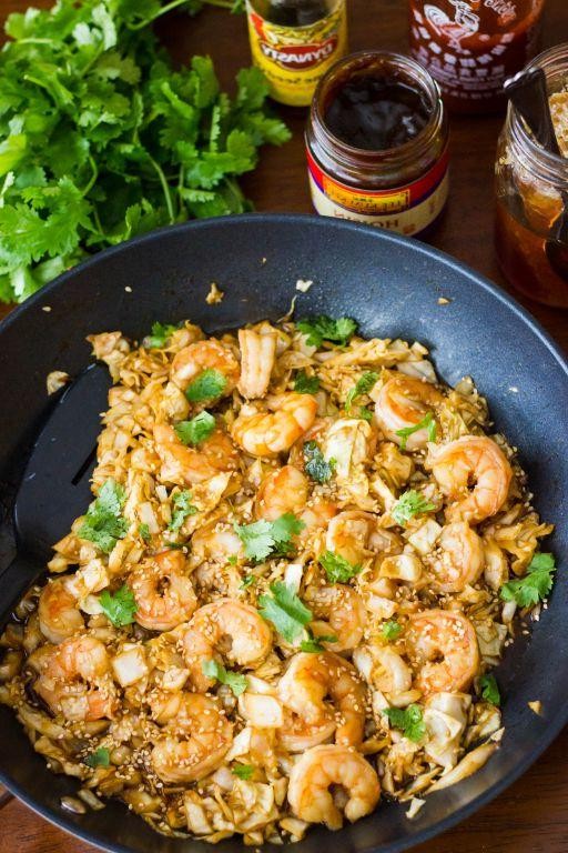 Canned Cabbage and Shrimp Stir-Fry