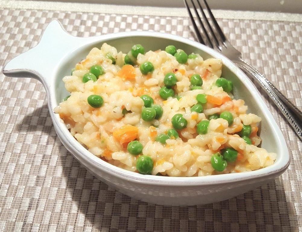 Canned Carrot and Pea Risotto