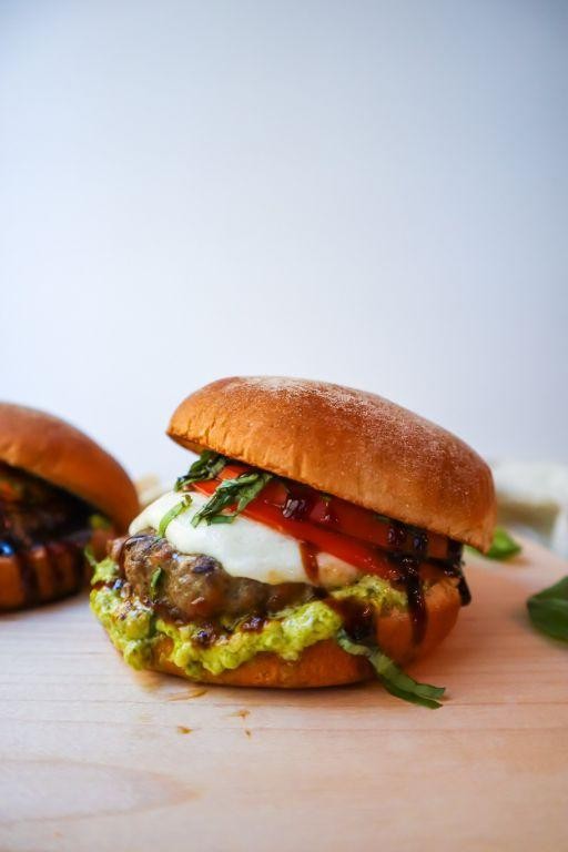 Caprese Burger with Balsamic Glaze