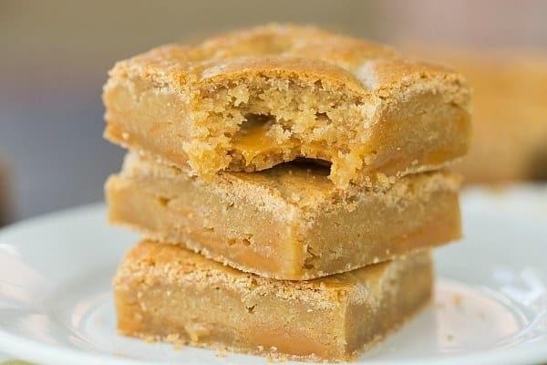 Caramel Bits Blondies with Sea Salt