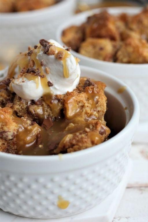 Caramel Bits Bread Pudding