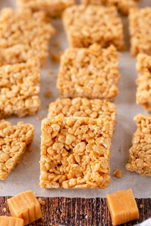 Caramel Bits Rice Krispie Treats