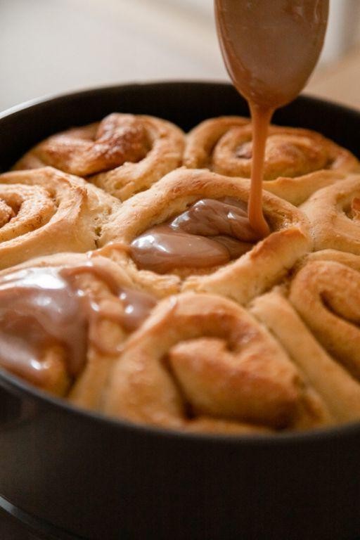 Caramel Bits Stuffed Cinnamon Rolls