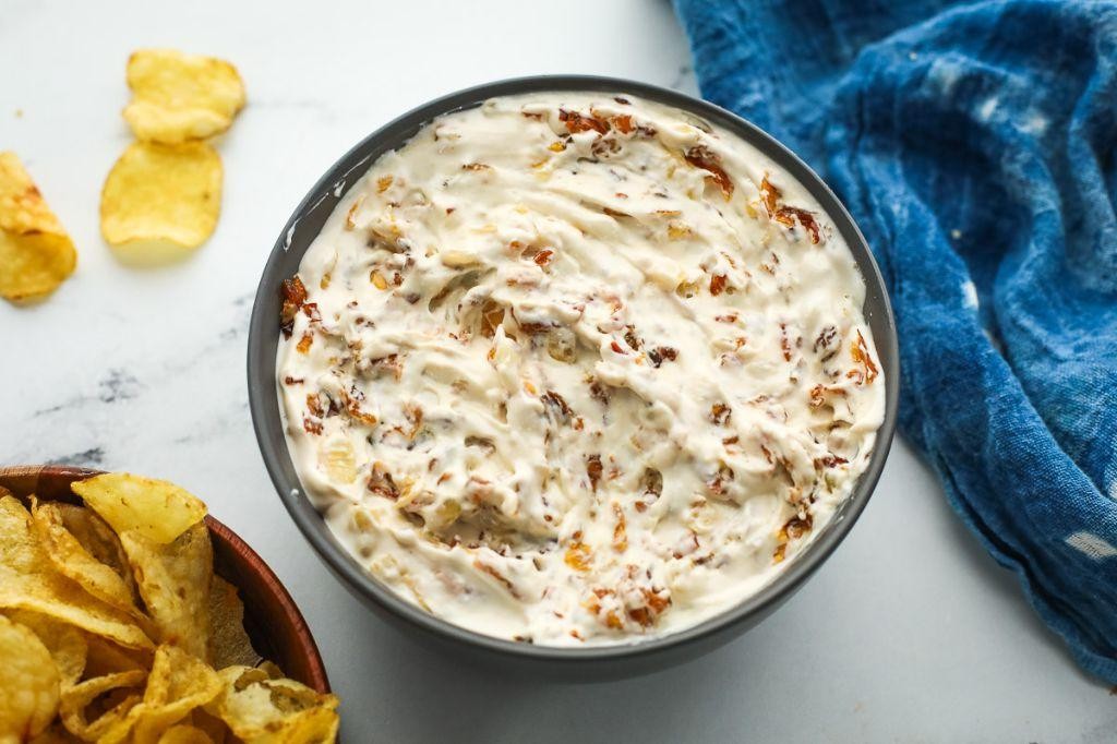 Caramelized Onion Cottage Cheese Dip