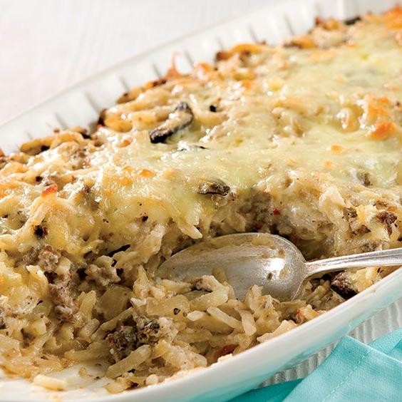 Caramelized Onion and Italian Sausage Casserole