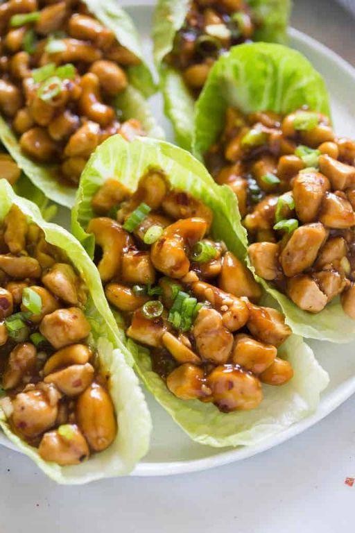 Cashew Chicken Lettuce Wraps