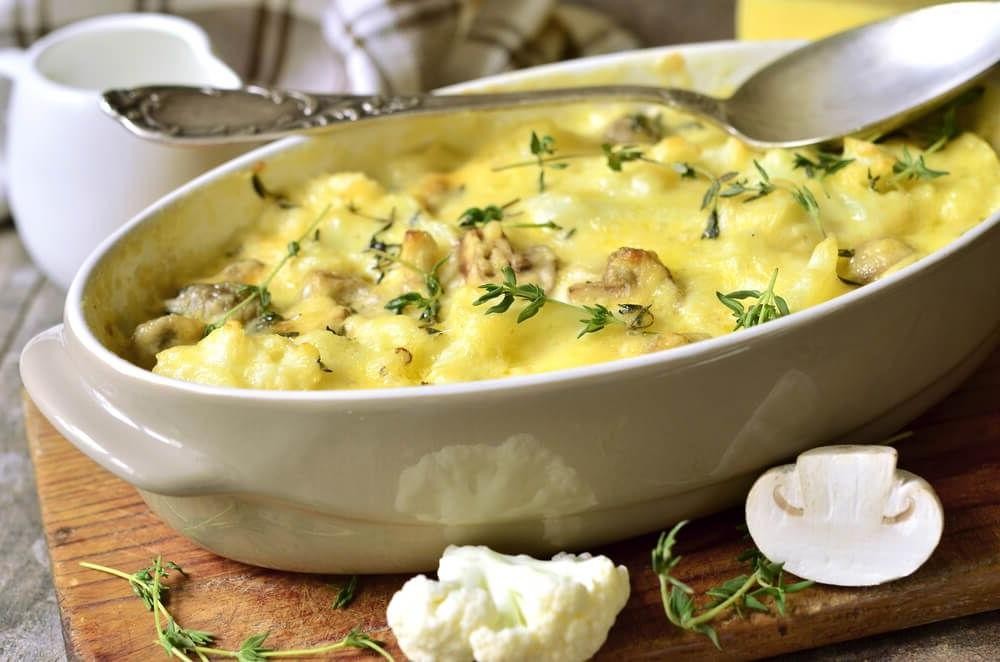 Cauliflower Mushroom Gratin