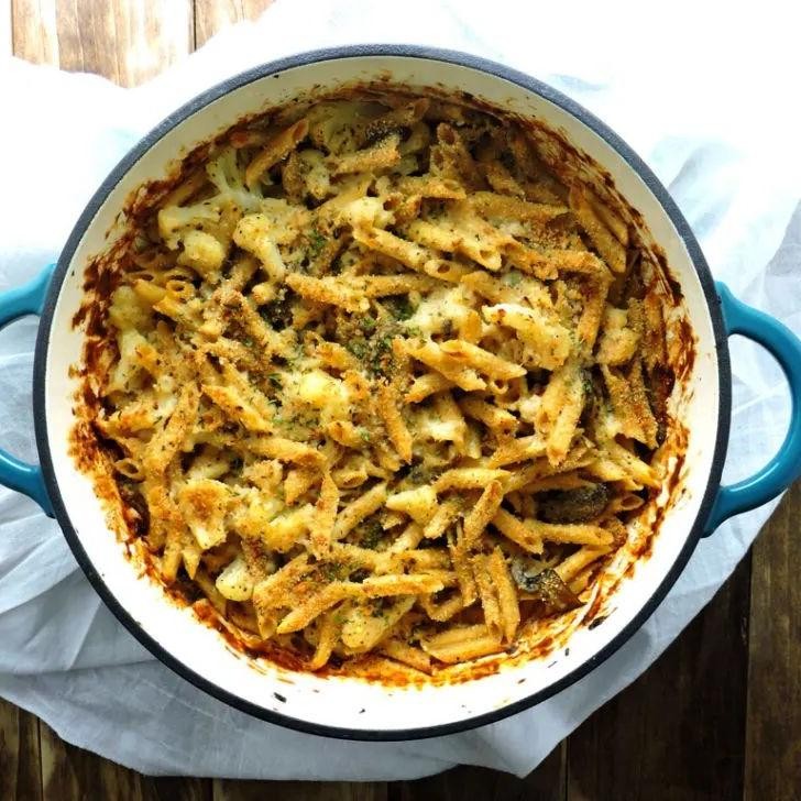 Cauliflower Mushroom Mac and Cheese