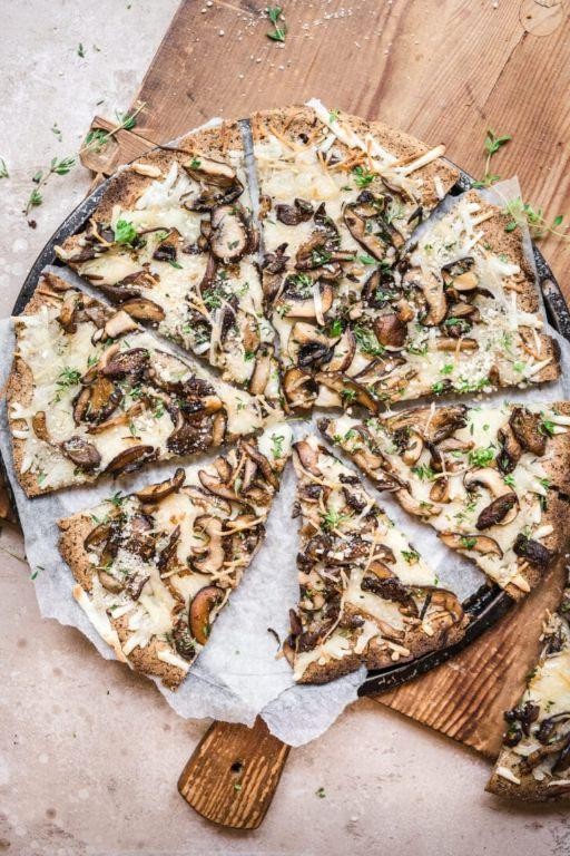 Cauliflower Mushroom Pizza Crust