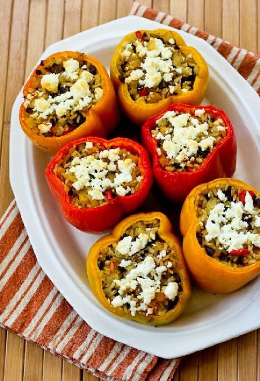 Cauliflower Mushroom Stuffed Peppers