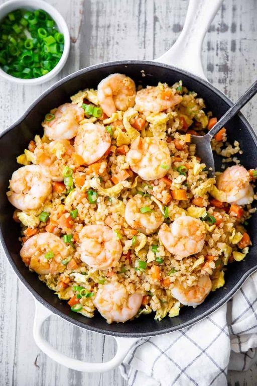 Cauliflower Rice Stir-Fry with Shrimp
