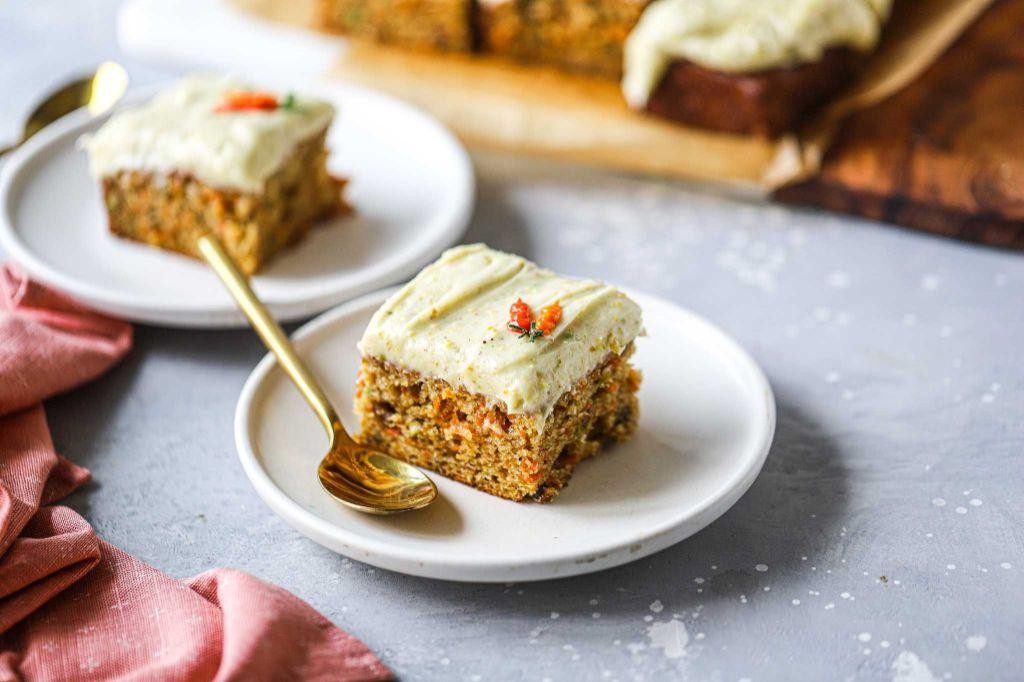 Chai Spiced Carrot Cake with Pistachios