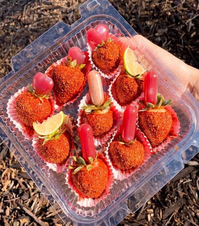 Chamoy Dipped Strawberries