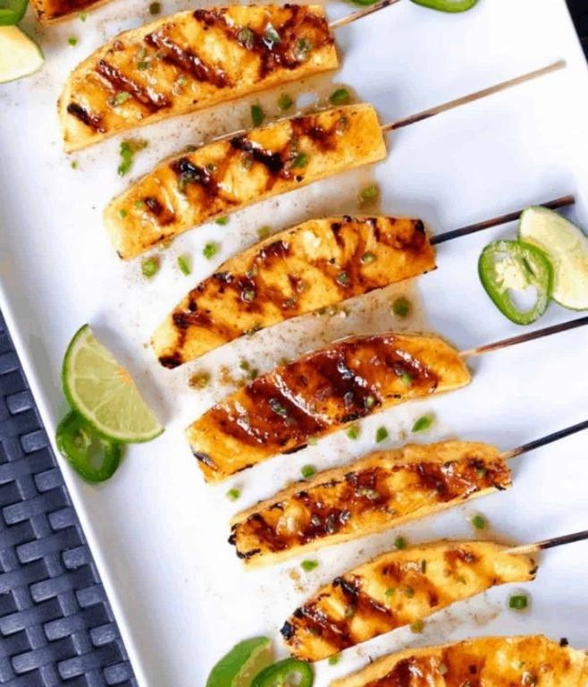 Chamoy Grilled Pineapple Skewers
