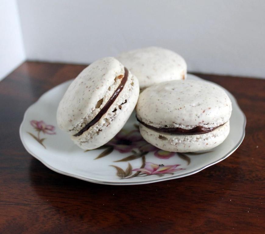 Charcoal Vanilla Bean Macarons