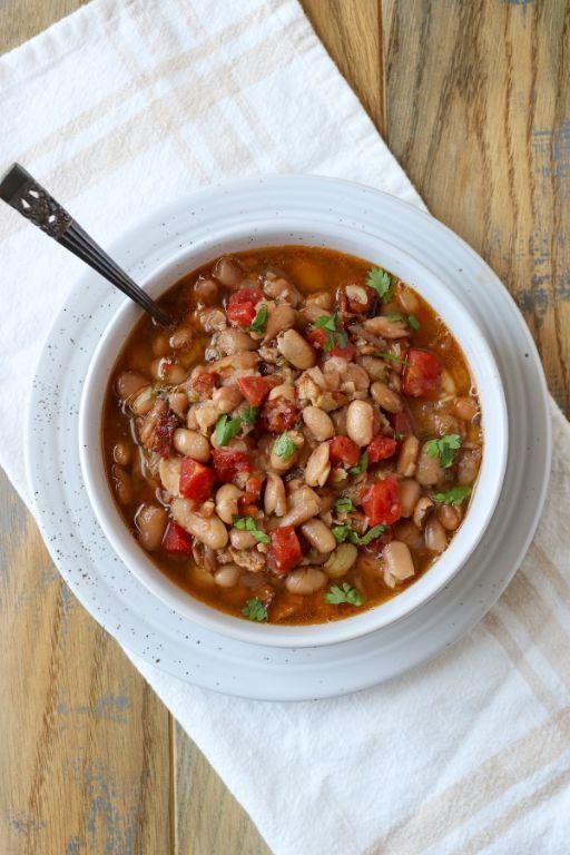Charro Beans with Jalapeños and Tomatoes