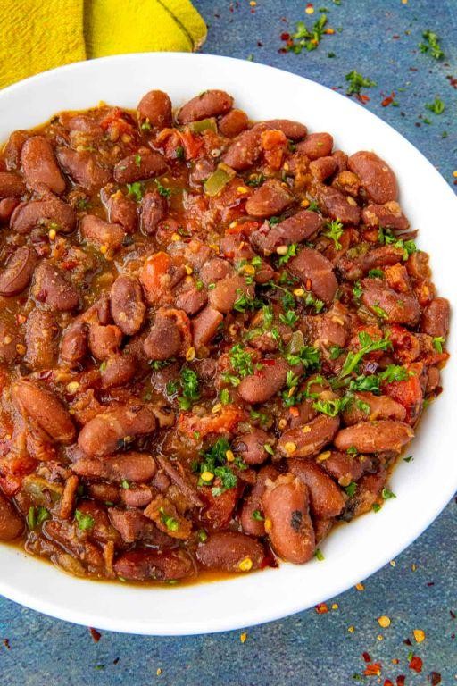 Charro Beans with Roasted Poblano Peppers