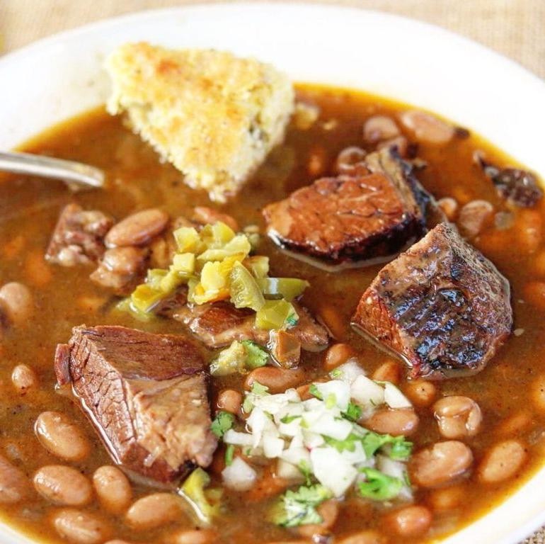Charro Beans with Smoked Brisket