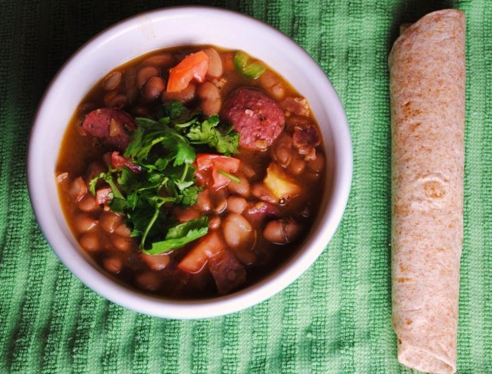 Charro Beans with Smoked Sausage