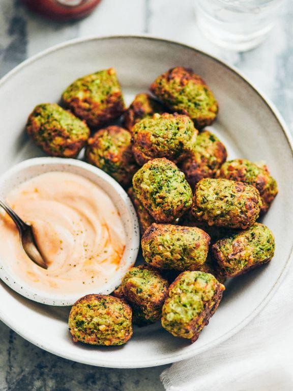Cheesy Air Fryer Broccoli Tots
