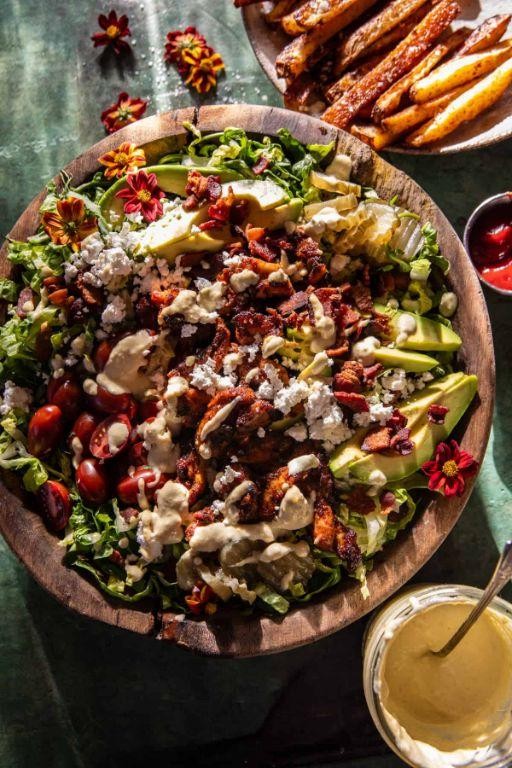 Cheesy Bacon Avocado Chicken Salad