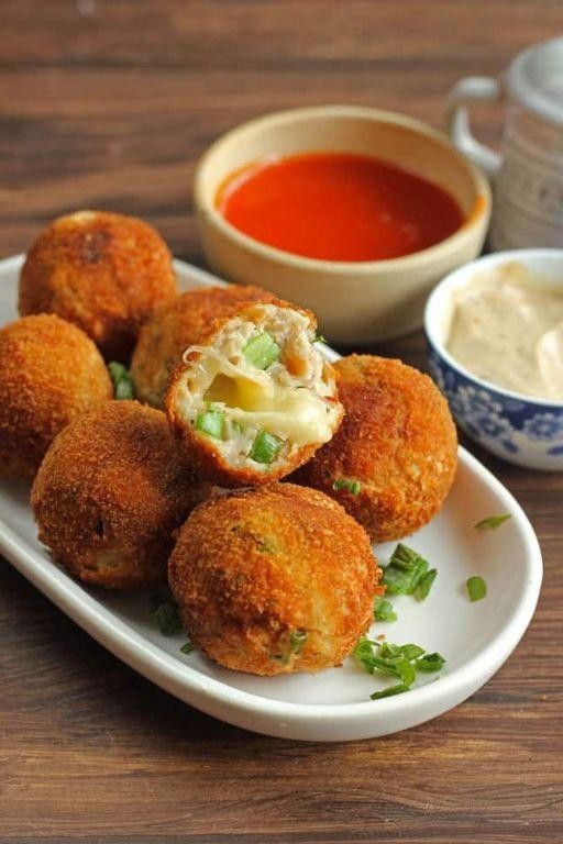 Cheesy Chicken Satin Balls