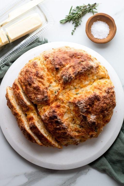 Cheesy Garlic Irish Soda Bread